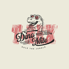 T-Rex Dinomite rawr some boys dinosaur graphic.eps