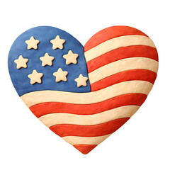 heart with american flag