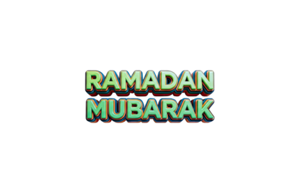 Ramadan Mubarak 3D Text