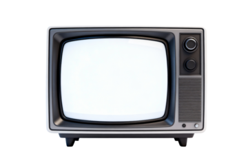 Vintage Retro Television with Blank Screen