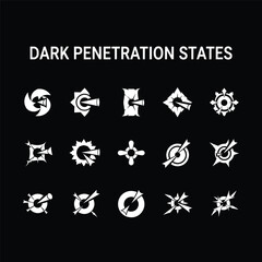 Dark Penetration States Cyberpunk Symbol Vector for Streetwear Asset