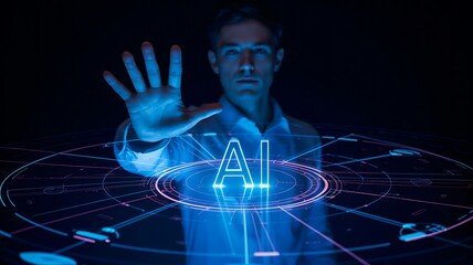 Artificial intelligence technology in scientific research concept
