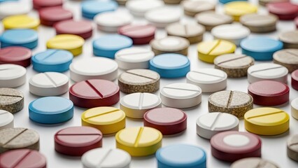 Colorful Assortment of Medical Pills and Tablets