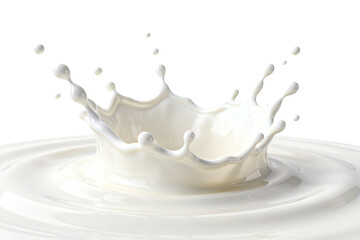 Splash of Fresh White Milk in Dynamic Motion