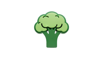 Smiling Broccoli Character