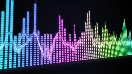 Abstract wavy background resembling a digital equalizer display 4K 10s - Powered by Adobe