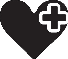 Obraz premium Medical heart symbol isolated on white background, Vector, illustration