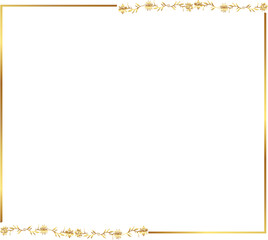 frame with leaves gold border Golden Border Warm Color Frame