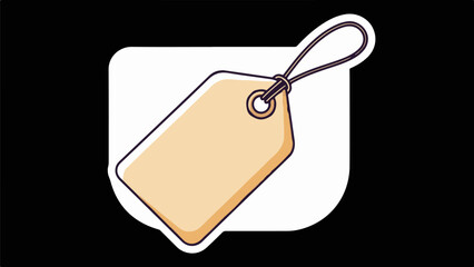 Fototapeta premium A blank, tan tag with a loop and string, perfect for custom labeling