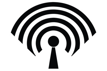 wifi signal vector icon silhouette