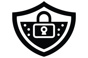 password security vector icon silhouette