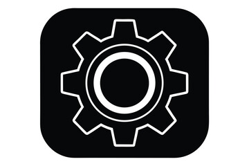 application settings vector icon silhouette