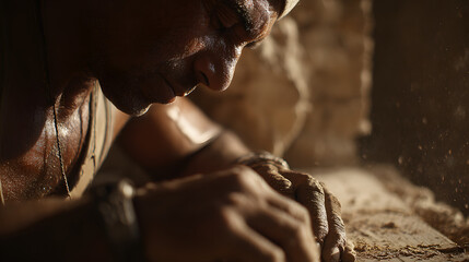Traditional Metalworker Passing Down Handcrafting Skills