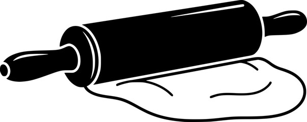 Rolling Pin Baking Kitchen Tool Vector Illustration