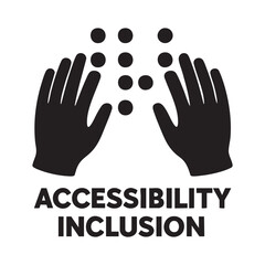 World Braille Day silhouette illustration of blind person reading braille book accessibility awareness vector