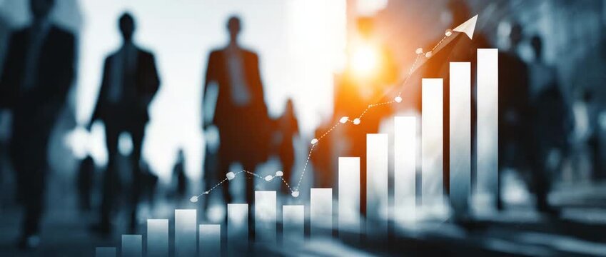 Business growth success chart