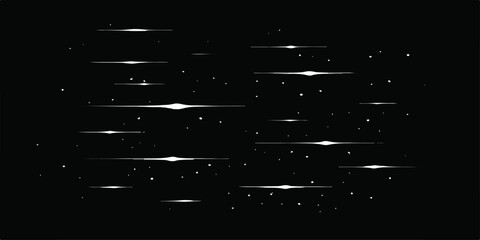 Vector abstract light background featuring bright blue star particles and shiny energy motion over a dark space for a magic winter celebration illustration © sabrina