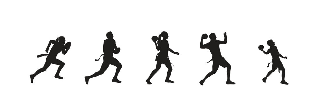 flag football silhouette