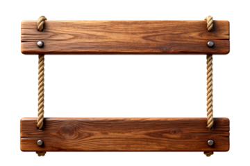 Rustic Wooden Sign with Rope for Decoration