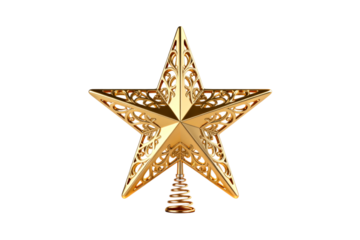 Golden Ornamental Star for Christmas Decoration