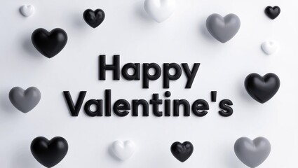 Celebrate love this valentine's day with monochrome hearts