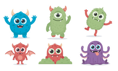 cute monster vector design.eps