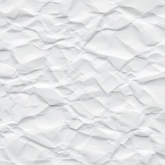 Obraz premium A uniformly crumpled sheet of white paper presents a detailed and textured surface, ideal for backgrounds or overlays.