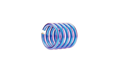 Iridescent Blue Coil Spring