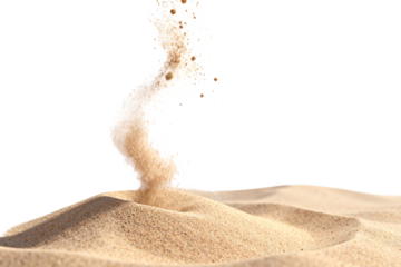 Sand Dune with Dust and Particle Movement