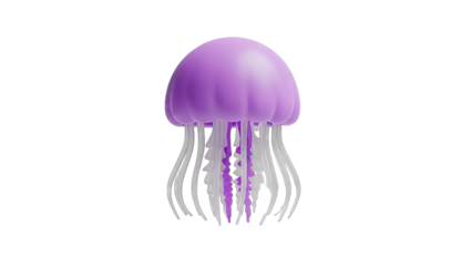 Purple Jellyfish 3D Render