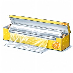 手描き風シンプルなキッチンラップの生活用品アイコンイラスト