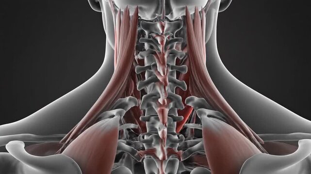 3D Animation of Levator Claviculae Muscle and Neck Anatomy