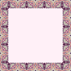 Ornate Square Frame with Intricate Decorative Pattern