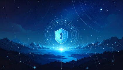 Digital Security Shield - Protecting Data in the Cyber World.