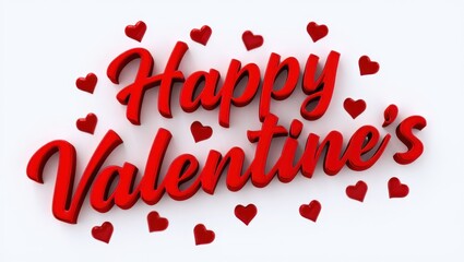 Happy valentine's day celebration with hearts