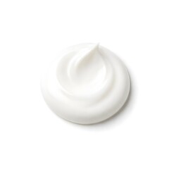 Minimal white skincare cream texture with smooth swirl