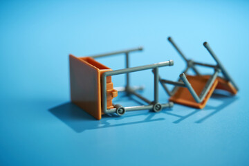 Study desk and school in a mess