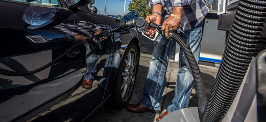 Fill-up gas at retail station