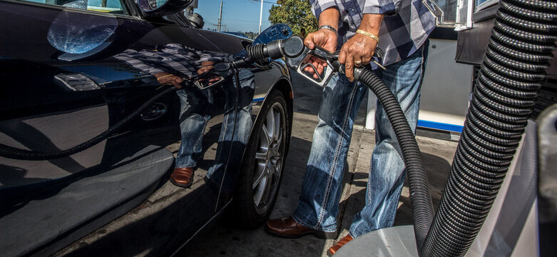 Fill-up gas at retail station