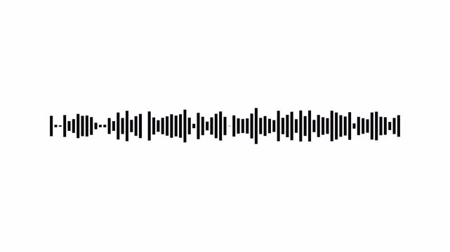 audio waveform spectrum background animation. Line audio wave visualization voice record, Animated line digital minimalist sound wave , Audio equalizer. Animated sound wave spectrum with alpha channel