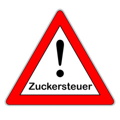 Illustration mit Schild und Zuckersteuer Hintergrund transparent PNG  cut out
