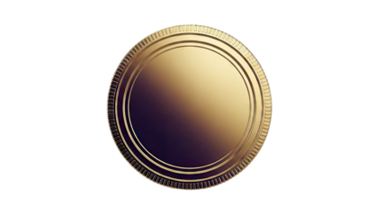 Golden Coin with Grooved Edge