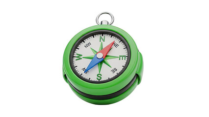 Green Compass with Red and Blue Needle