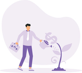 Financial or investment growth, increase earning profit and capital gain, success in wealth management concept
