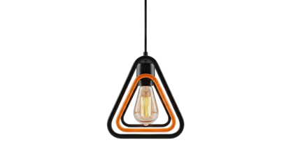 Modern Triangle Pendant Light with Edison Bulb