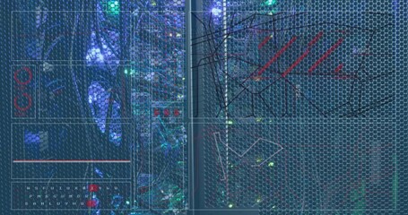 Animation of data processing over computer servers - Powered by Adobe