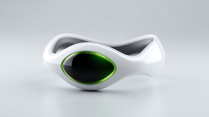 Futuristic Wearable Technology Concept with Clean White Product Background