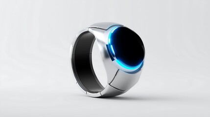 Futuristic Wearable Technology Concept with Clean White Product Background