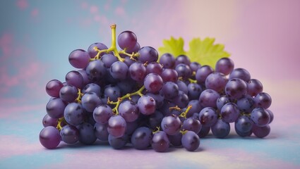 Grapes in dew: color and texture &mdash; AI-generated