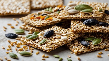 Seed texture: crackers of health &mdash; AI-generated